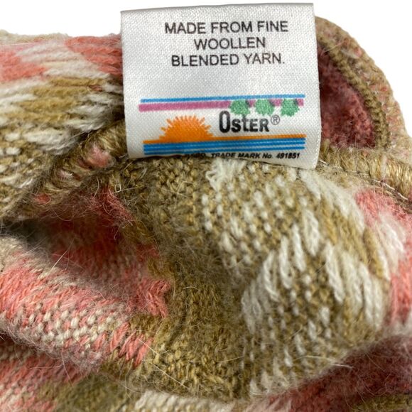 Osterman Angora Sweater Mens Size 42 Multi Striped Wool Blend V Neck Pullover - Picture 5 of 10